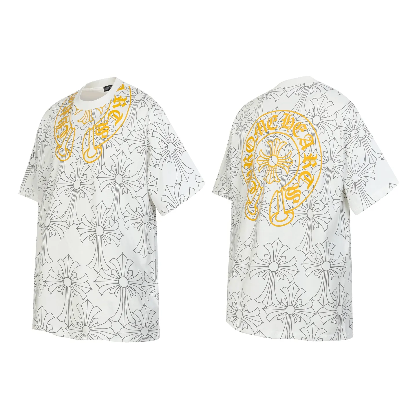 P170 Chrome Hearts CH Chrome Hearts Dark Pattern Color Horseshoe Sanskrit Short Sleeve T-shirt Uses direct injection imported machine printing Hardware and accessories are all milled and customized Correctly configured Black 2025 Chrome Hearts genuine packaging 260 grams of custom-dyed double yarn cotton Large version Loose and stylish Differentiated from low version slim and long version The upper body stretches the hips 100% commitment: top quality Do not make fast food The highest version on the market Top quality - different from the ordinary versions on the market If you care about quality, you should also respect the price. Absolutely 0 after-sales service and 0 return rate so far. It’s hard not to love the style - 260g double yarn cotton custom dyed fabric - Correct high-density main mark, washed tag, hand-sewn